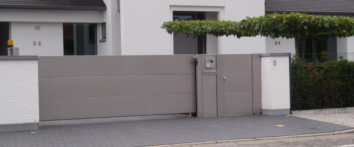 Aluclose zelfdragende schuifpoort Aluclose zelfdragende schuifpoort